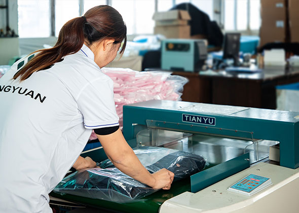 A woman is conducting repeated inspection