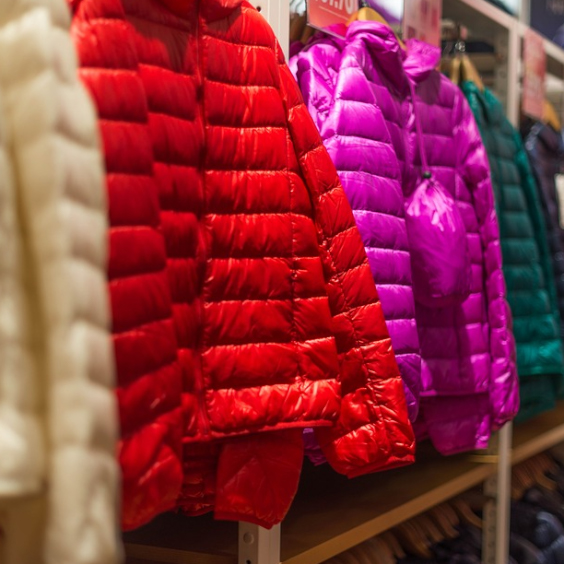 Down puffer jackets worn by all