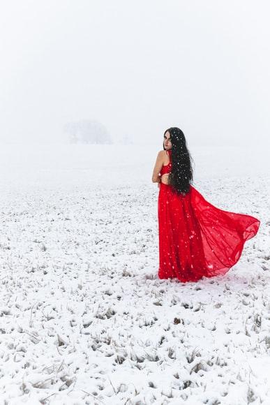 Girl in gown